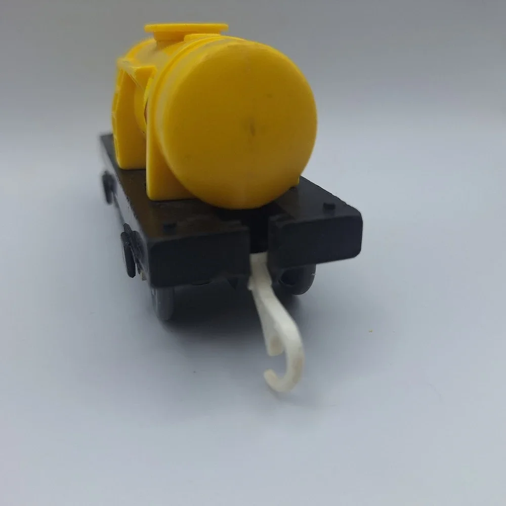 Fuel Tanker Car Toy Train Wagon Yellow Black Hazard Symbol Vintage Replacement
